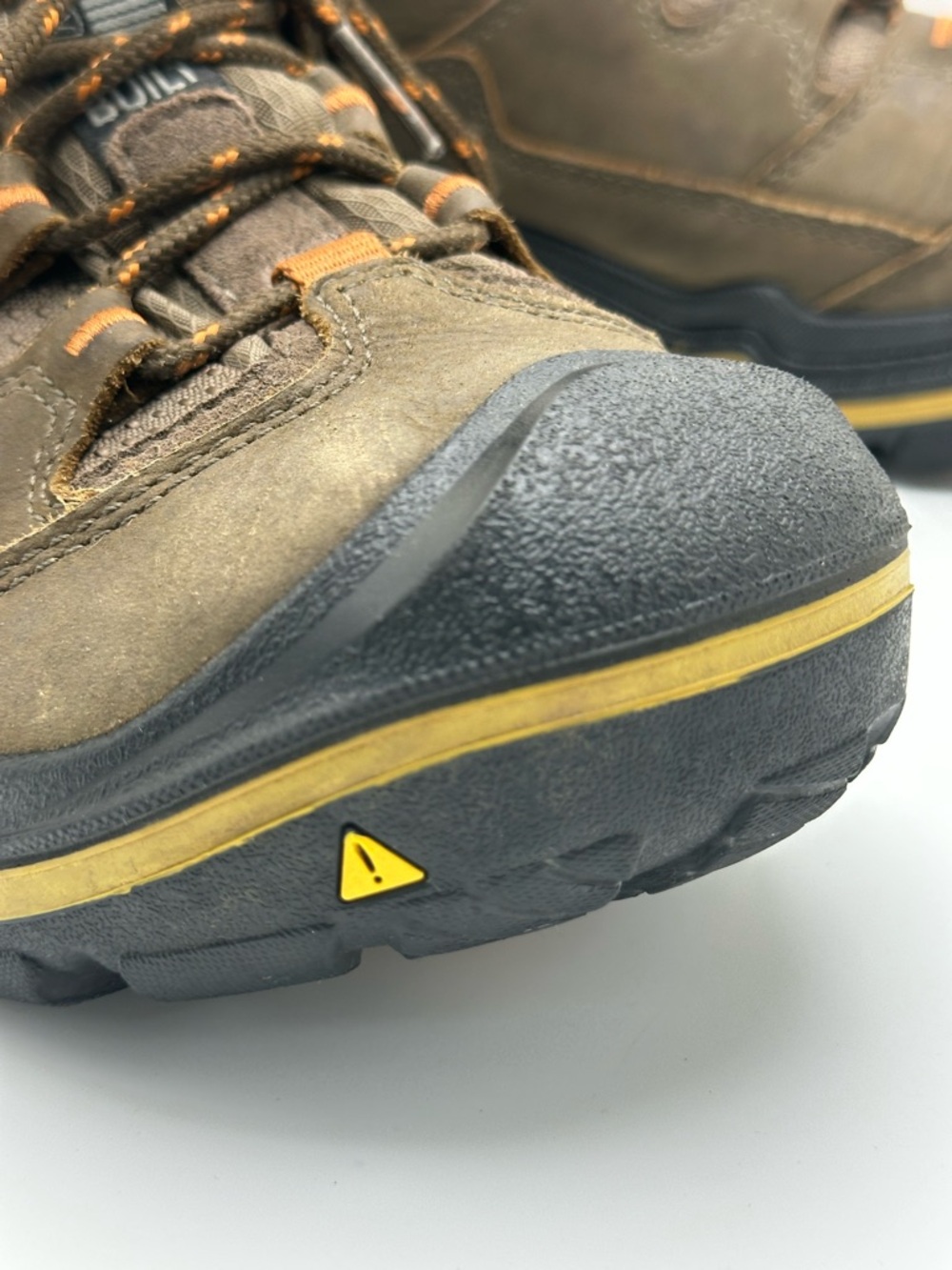 KEEN Men's Brown Orange Waterproof Hiking Shoes American Built Work Sz 10.5 - Picture 7 of 14